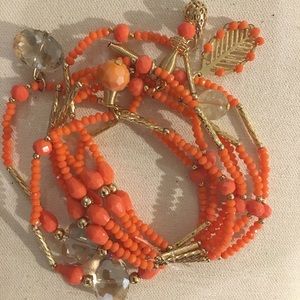 7 bracelets with crystals and bathed in gold!